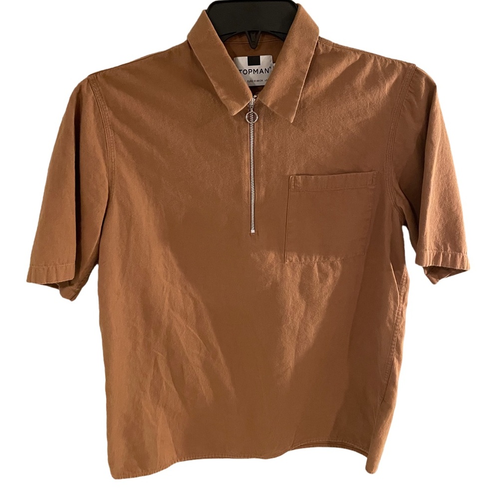 **LIKE NEW** S. Topman Zip Shirt